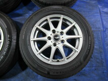 激安即決！weds VEILER 15-6J 5H/114.3 ET53 + 195/65R15 2022年製！中古4本！ ノア ヴォクシー ステップワゴン等 T008031_画像6