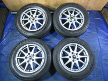 激安即決！weds VEILER 15-6J 5H/114.3 ET53 + 195/65R15 2022年製！中古4本！ ノア ヴォクシー ステップワゴン等 T008031_画像1