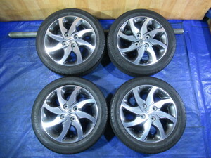 激安即決！日産 スズキ 純正 14-4.5J 4H/100 ET50 + DUNLOP 165/55R14 2021年製！中古4本 モコ オッティ ルークス パレット T008114