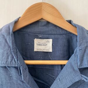 60s town craft レーヨンオープンカラーシャツ　タウンクラフト　17-171/2(XL)美品