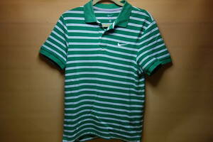 NIKE Nike рубашка-поло зеленый × белый размер (S)