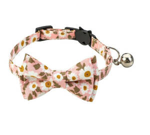  floral print. necklace safety buckle cat cat 