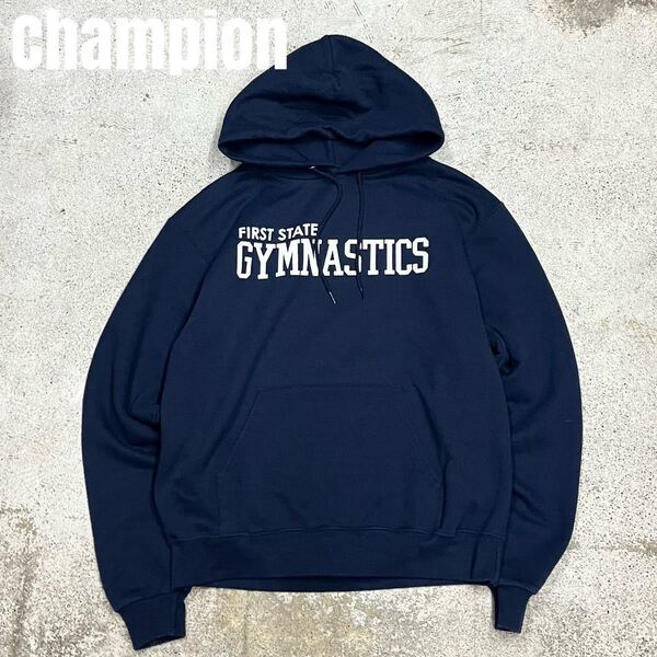 *7289 Champion チャンピオン 目付き カレッジロゴ パーカー