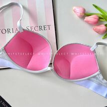 【３２Ａ】スーパープッシュアップブラ Victoria's Secret PINK Victoria's Secret グレー レインボー_画像3