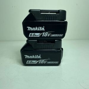 マキタ　Makita 純正　2個　Li-ion バッテリー　BL1860B 6.0Ah 18V 雪マーク マキタバッテリー　マキタインパクトドライバー　動作品　美品