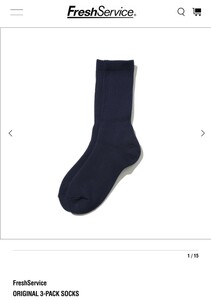 新品 FreshServise バラ売り一足 NAVY Original Socks フレッシュサービス パック ソックス 靴下 紺 定番 ネイビー fresh service