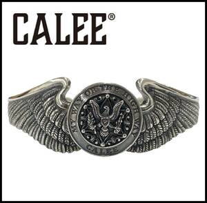 ★定価￥86400★ CALEE キャリー CONCHO WING BANGLE シルバー 925 ウイング フェザー ロゴ イーグル コンチョ バングル ブレスレット