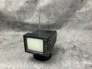 【 レトロ SUNEX 4型白黒テレビ HY-4010 】サネックス トランジスタ式 小型テレビ TV 車内用 動作未確認 ジャンク