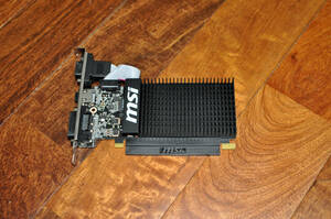 MSI GT710 1GD3H LP GeForce GT710 メモリ 1GB搭載 ロープロファイル 対応 ファンレス 補助電源不要 グラフィックボード 動作品