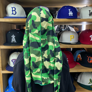 迷彩 DURAG ドゥーラグ TIEDOWN インナーキャップ シルキータッチ ダンス HIPHOP ブラックカルチャー 緑 カモフラージュ　【ユニセックス】