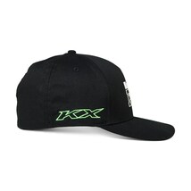 FOX 30636-001-S/M カワサキ フレックスフィットハット ブラック S/M(頭囲55?58cm) バイク 帽子 紫外線 ストレッチ_画像2