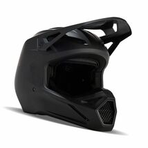 ダートフリーク FOX 31369-255-S V1ヘルメット ソリッド マットブラック バイク ライディング 頭 防具 保護 フルフェイス_画像2
