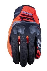 FIVE TFX4 オールシーズングローブ ブラック フローオレンジ XLサイズ バイク ツーリング 軽量 手袋