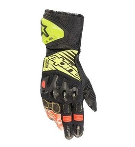 アルパインスターズ GP TECH v2 GLOVE グローブ ブラック/イエローフロー/ ホワイト/レッドフロー XL バイク ツーリング レーシング 手袋