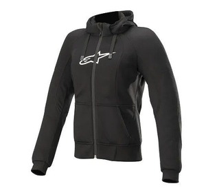 アルパインスターズ STELLA CHROME SPORT HOODIE パーカー ブラック S 女性用 バイク ツーリング プロテクター レディース