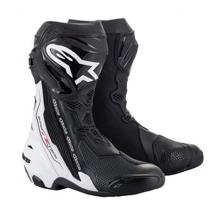 アルパインスターズ SUPERTECH R ブーツ ブラック/ホワイト EU43/27.5cm バイク ツーリング 靴 くつ レース