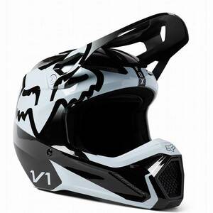 FOX 29729-018-YL ユース V1ヘルメット リード ブラック/ホワイト L(52-53cm) キッズ 子供用 フルフェイス ダートフリーク
