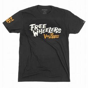 VONZIPPER ボンジッパー 1537-0010 VZ フリーウィーラーズ Tシャツ ブラック Lサイズ バイク 夏 半袖