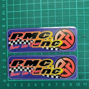 2枚組 PMC バイク オートバイ ステッカー カスタムパーツ マフラー カウル シート 旧車會