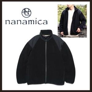 ○★新品 未使用 nanamica ウール フリースジップブルゾン 定番フリース ブラック XL○●