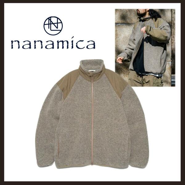 ○★新品 未使用 nanamica ウール フリースジップブルゾン 定番フリース コヨーテ L○●