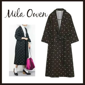 ○★新品 未使用 Mila Owen ベルト付リネンチェスターコート定番春コート○●