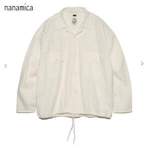 ○★新品未使用　nanamica（ナナミカ）　コットンウールデッキシャツ　S　ナチュラル★○