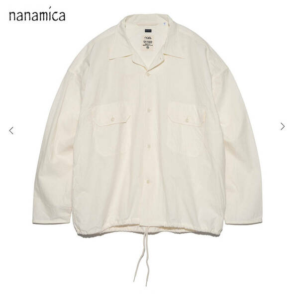 ○★新品未使用　nanamica（ナナミカ）　コットンウールデッキシャツ　XL　ナチュラル★○