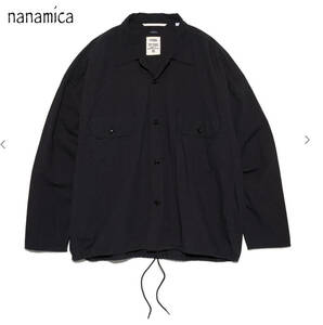 ○★新品未使用　nanamica（ナナミカ） コットンウールデッキシャツ　M　ブラック★○