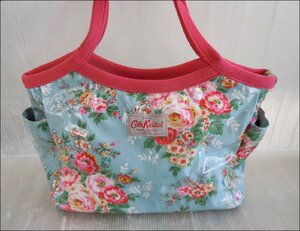 Bana8◆CathKidston キャスキッドソン トートバッグ 花柄 水色/ピンク PVC