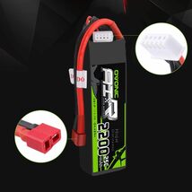 OVONIC 11.1V 2200mAh 3S 25C Lipoバッテリー、ディーンズプラグ付きRCカーボートトラックヘリ飛行機ク_画像5