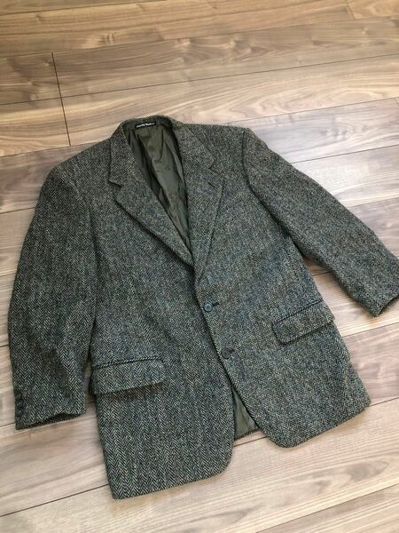 テーラードジャケット ツイードジャケット ハリスツイード ジャケット ウール Harris Tweed ツイード ビンテージ 紳士