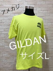 アメカジ　GILDAN メンズ Tシャツ 古着 海外古着 サイズL 送料無料　即決