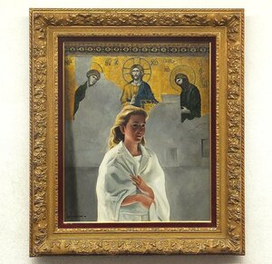 Art hand Auction [GLC] Kunio Komatsuzaki Daughter of Hagia Sophia (Turkey) Oil painting No. 15 with seal Issuikai member Deceased master ◆ Large masterpiece!, Painting, Oil painting, Portraits