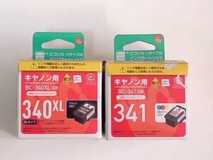 エコリカ リサイクル インクカートリッジ キャノン用 BC-340XL BC-341　2個セット