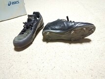 アシックス P皮付き ネオリバイブ 野球 スパイク シューズ 黒色 Ｐ革付き asics 野球 ソフトボール スパイク_画像5