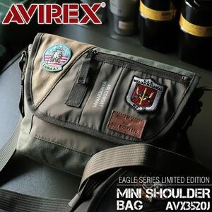  Avirex shoulder bag AVIREX limitated model TOPGUN A5 Mini shoulder bag diagonal .. bag AVX3520J Eagle EAGLE khaki 