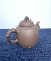 ●詳細不明 煎茶道具 紫砂陶 朱泥 急須 茶壷 茶道具 中国 美術 骨董 陶器 小道具 16●_画像5