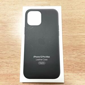 ★新品★ Apple アップル 純正 iPhone 12 Pro Max レザーケース・ブラック 55B⑦