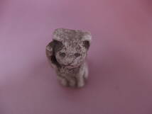 石彫刻　古い小さい　招き猫　縁起物　商売繁盛_画像8