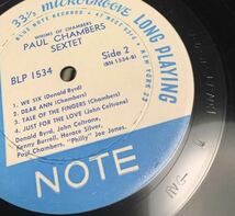 PAUL CHAMEBRS / Whims of Chambers 準オリジナル盤 BLP1534/ MONO、23ラベル、両面DG、RVG、EAR、pマーク / John Coltrane BLUE NOTE_画像7