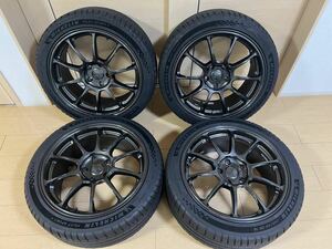 RAYS ボルクレーシングZE40 Forged ミシュランパイロットスポーツ5 22年製造 WRX STI S4 レヴォーグ RX-8 8.5J+42 114.3 5H 245/40R18