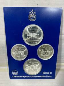 Canadian Olympic Commemorative Coins IssueⅡ カナダオリンピック 5ドル×2 10ドル×2 銀貨セット 専用ケース入り 状態なかなか良好