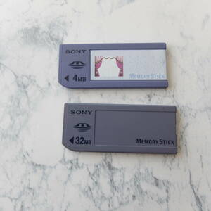 (Pa-54)Sony memory stick 4MB×1 sheets 32MB×1 sheets total 2 sheets 