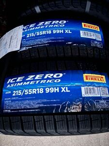 2023年製造 ICE ZERO ASIMMETRICO 215/55R18 99H XL 4本セット スタッドレスタイヤ 