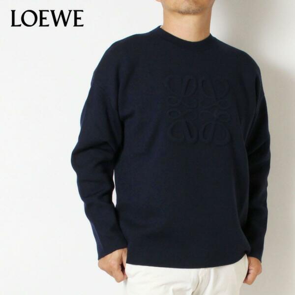 【新品未使用】正規品 LOEWE ロエベ アナグラム ニット ネイビー Sサイズ 日本企画 M~Lサイズ相当