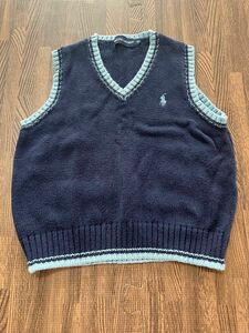 ラルフローレン ポロ ニットベスト POLO ネイビー 90