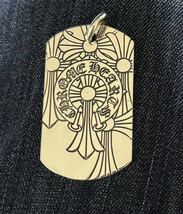 CHROME HEARTS クロムハーツ D/TAG LRG GOD BLESS THE WORLD ラージゴッド ブレス ザ ワールド ドッグタグ ペンダントトップ_画像3