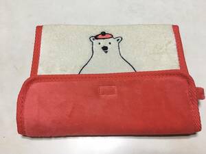 [ new goods ] hot pot Bear * multi case * passport case *.. notebook * multifunction pouch * compact * hand made manner * Northern Europe miscellaneous goods * white bear 