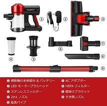 ■送料無料■iwoly コードレス掃除機 C150 サイクロン式 強力吸引力 コードなし 着式バッテリー LEDライト付きヘッド搭載 4way_画像7